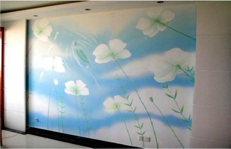 古蔺画墙绘怎么画好白云的蓬松感?