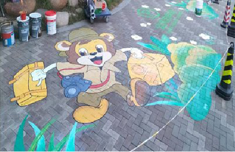 古蔺夏季画地面彩绘会遇到的问题