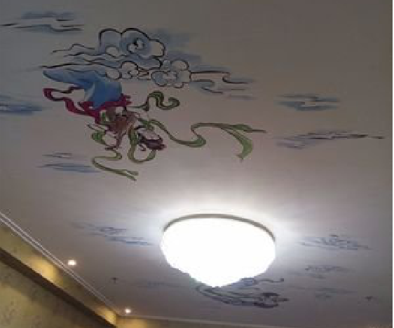 古蔺如何快速绘制天花板上的手绘墙？